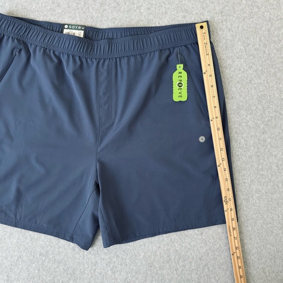 Soybu Shorts Mens XXL Blue Pull On Elastic Waistband Active Lightweight Gorpcore - Picture 12 of 13